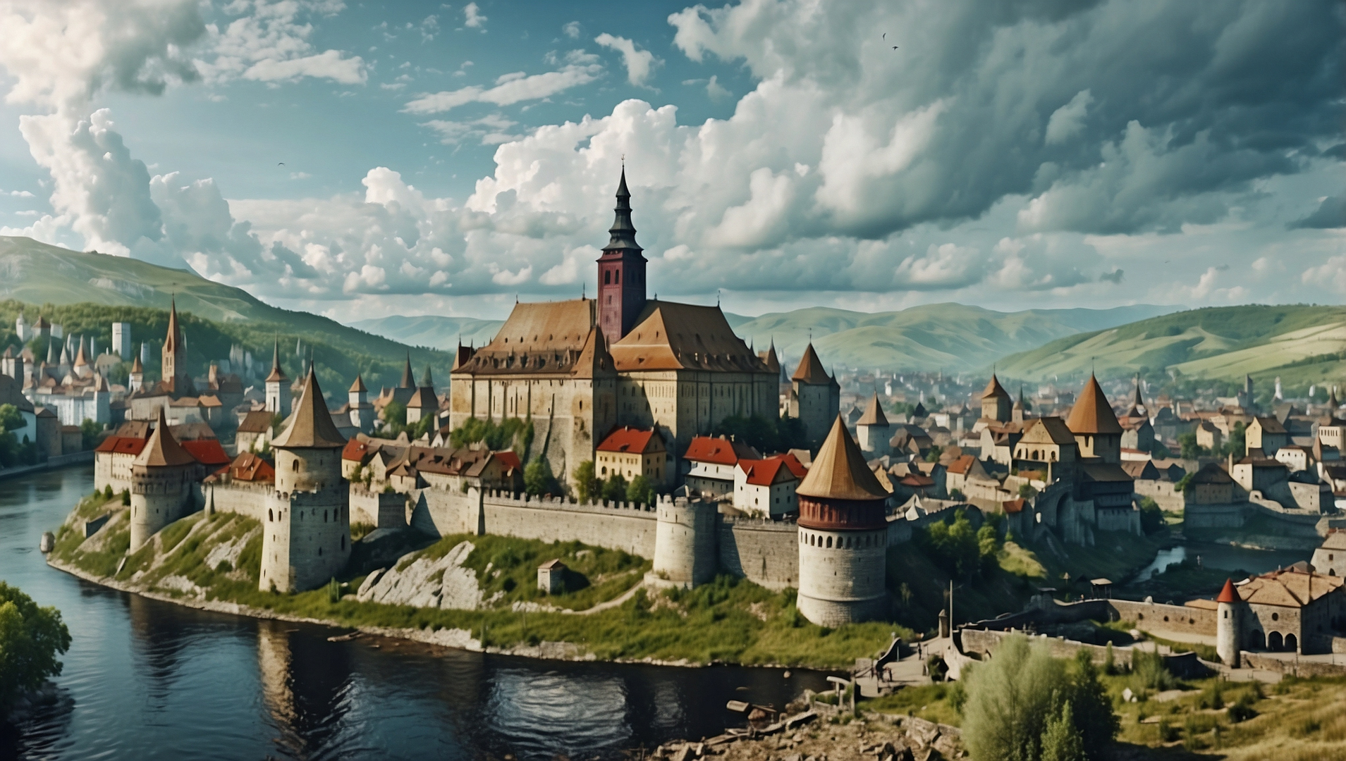 Ilustracja krainy Trójrzecze z uniwersum Allrealm