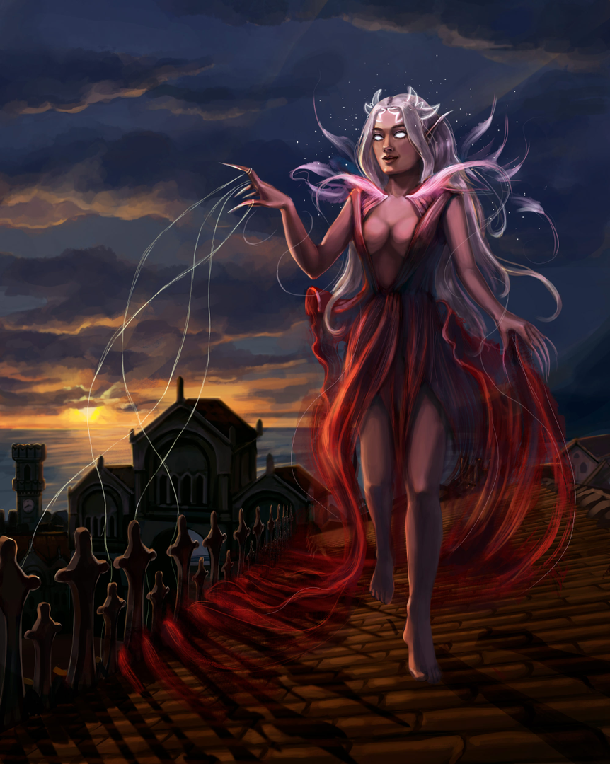 Ilustracja krainy Kościół Goddejki z uniwersum Allrealm