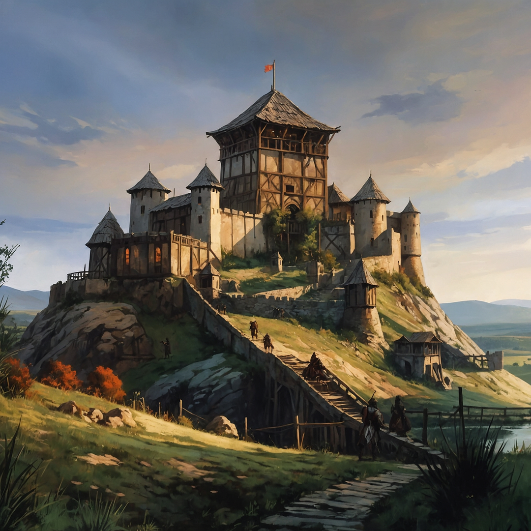 Ilustracja krainy Fort Sabelrot z uniwersum Allrealm