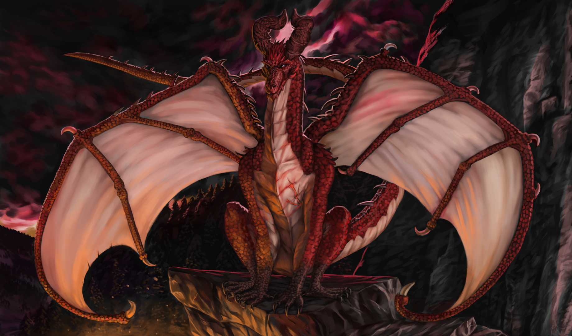 Ilustracja krainy Mapunteon z uniwersum Allrealm