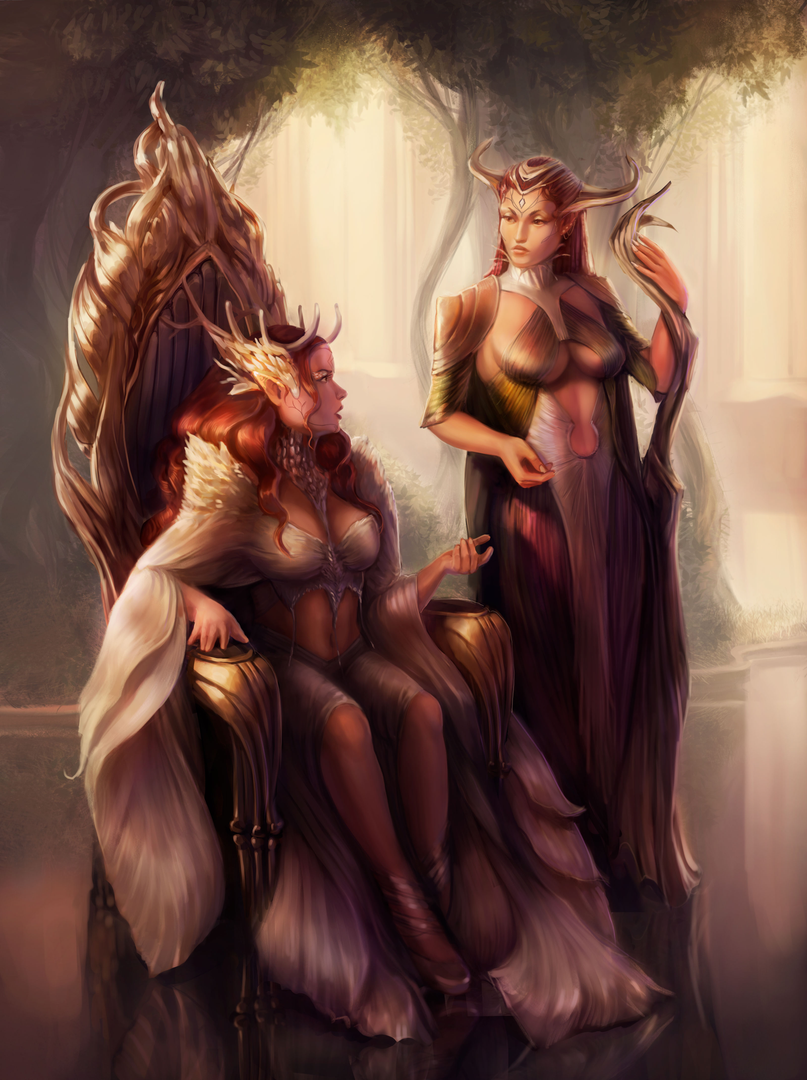 Ilustracja krainy Eíwen Fäíeld'i z uniwersum Allrealm