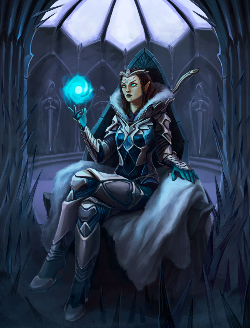 Ilustracja krainy Läúriell Theabul z uniwersum Allrealm