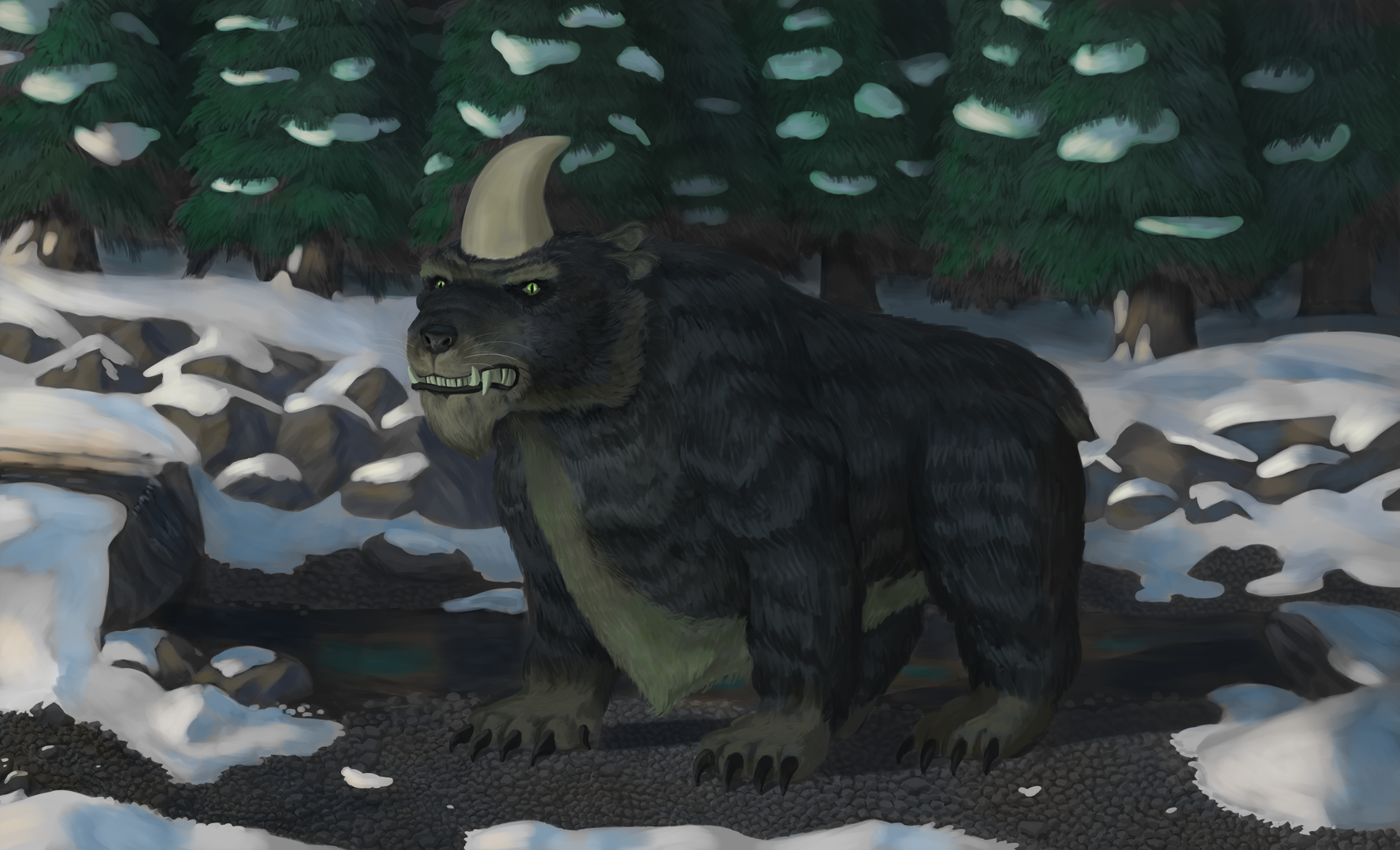 Ilustracja krainy Cieniostwór z uniwersum Allrealm