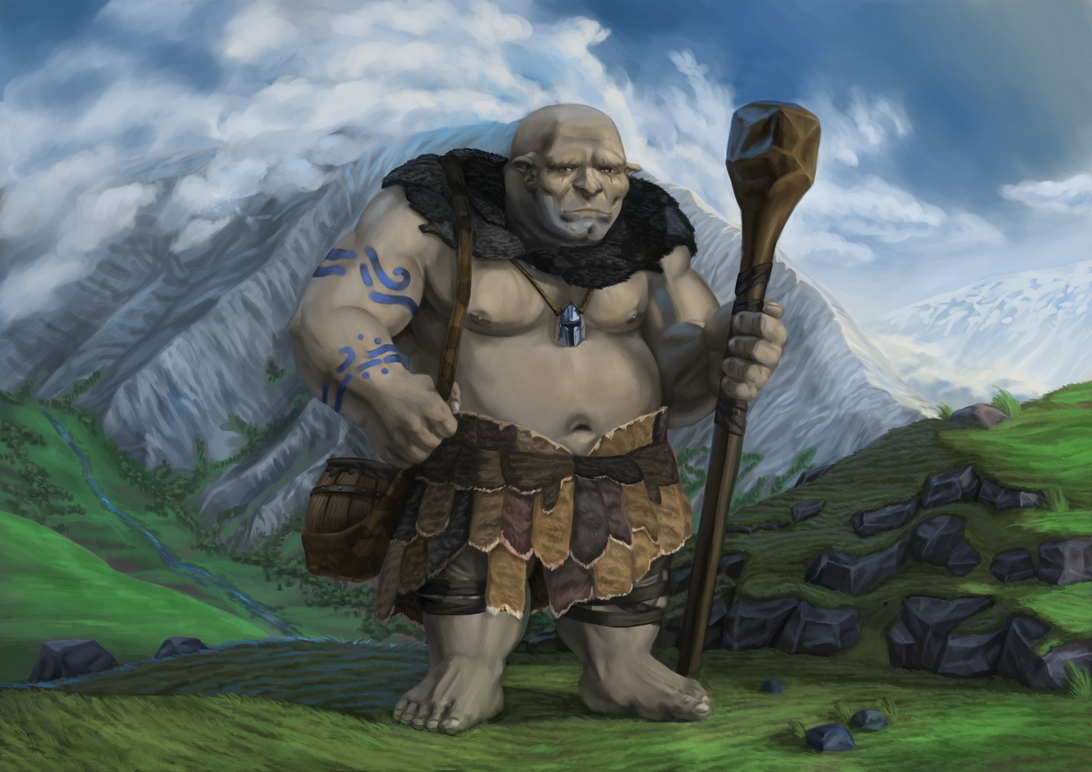 Ilustracja krainy Troll z uniwersum Allrealm
