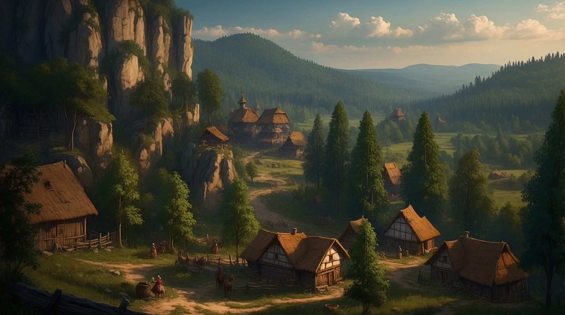 Ilustracja krainy Velizariya z uniwersum Allrealm
